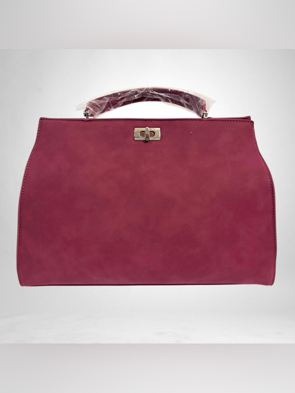 VANESSA WILLIAMS Merlot Suede Satchel Women Handbag/Shoulder Bag NWT